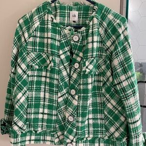 Classic tweed Green plaid Cabi jacket
